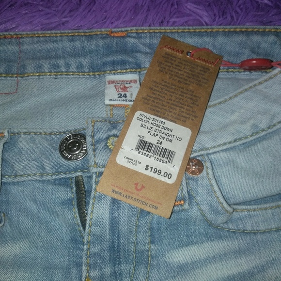 ⭐HP⭐True Religion Billie Straight Jeans - Picture 3 of 4